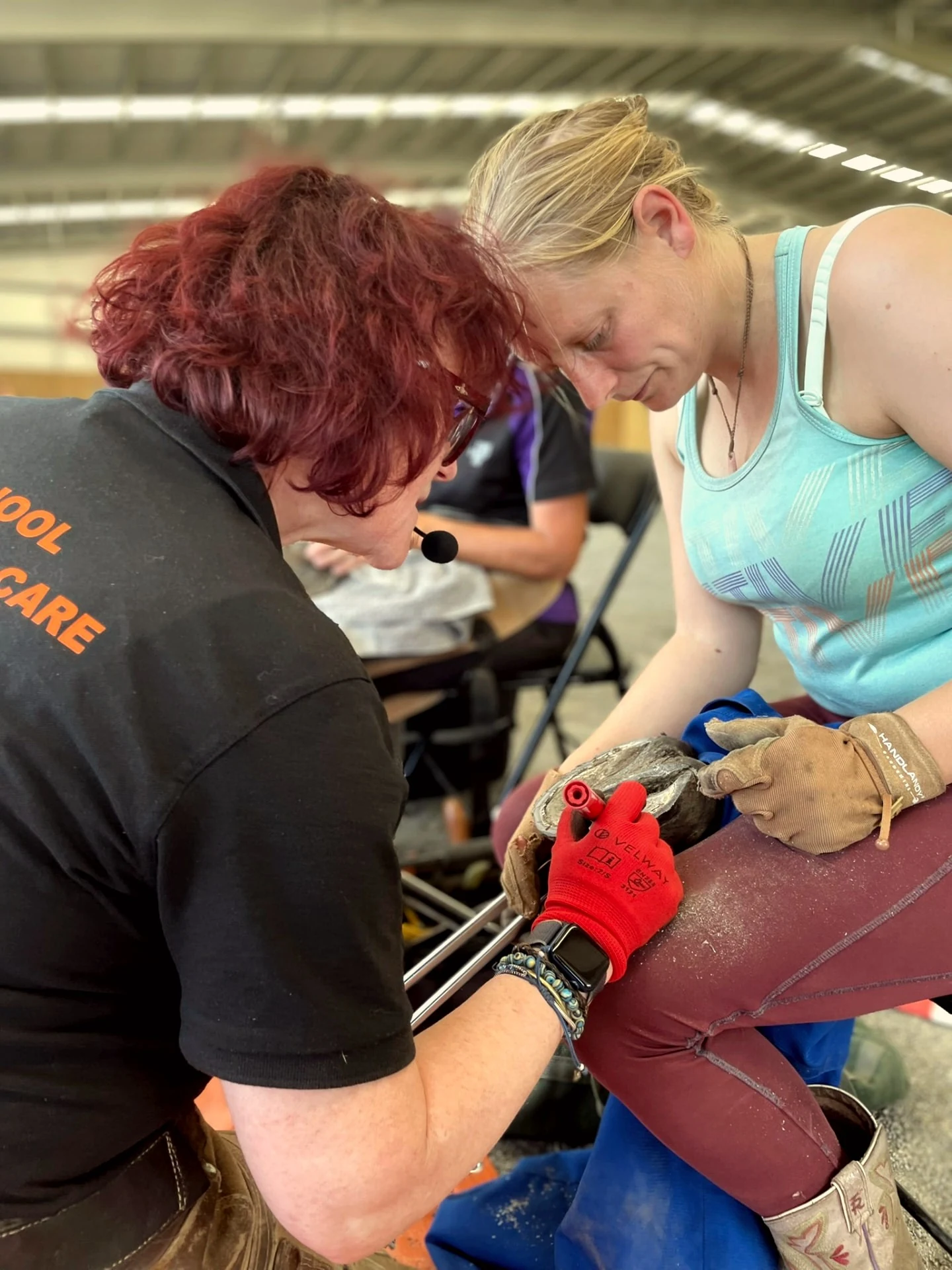 One-to-one mentoring during a practical session