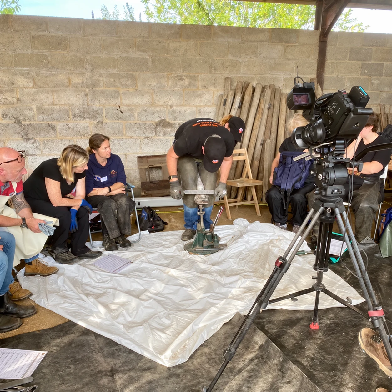 A demonstration being filmed during an HM workshop