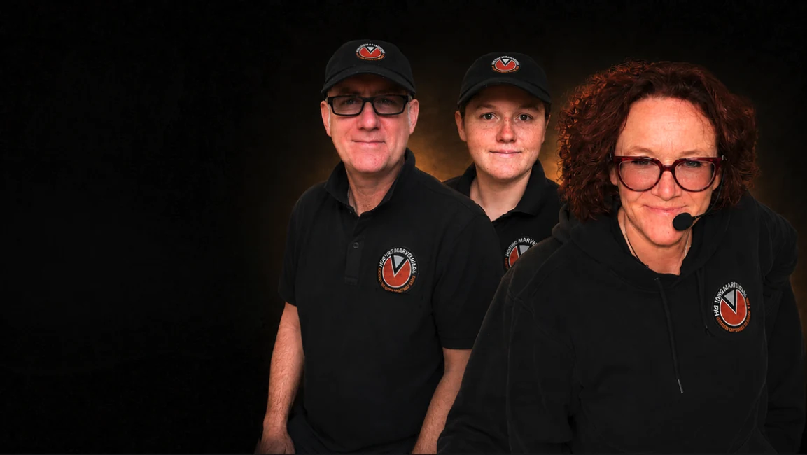 Garry Hinton, Asha and Lindsay Setchell of the Hoofing Marvellous teaching team